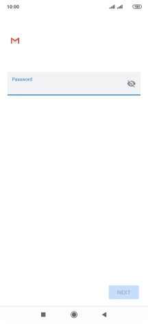 Press the field below 'Password' and key in the password for your email account.