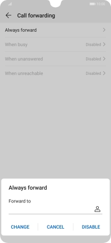 Press DISABLE.