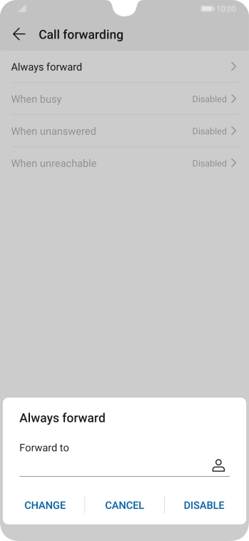 Press DISABLE.
