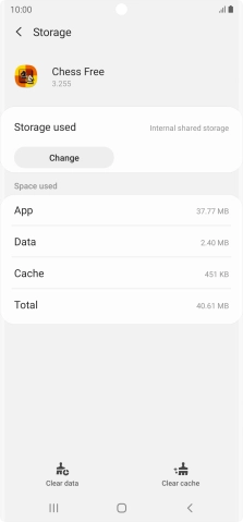 Press Clear cache.