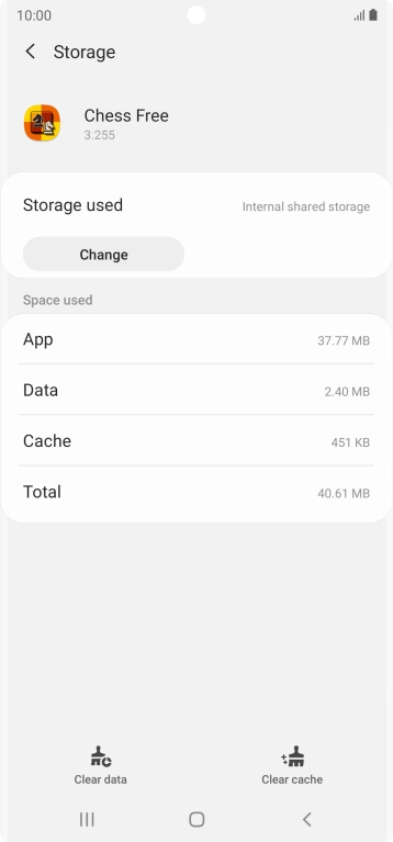 Press Clear cache.