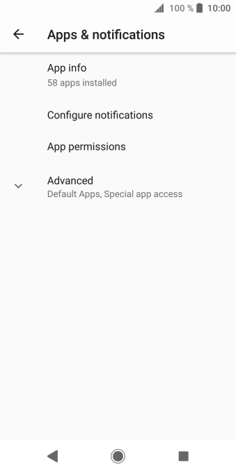 Press App info.