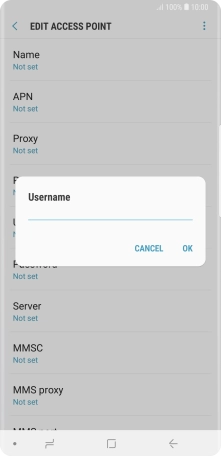 Key in o2wap and press OK.