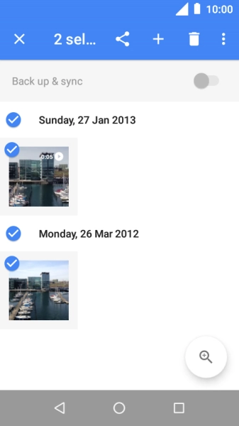 Press the share icon.