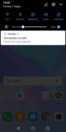 Press Touch for more options.
