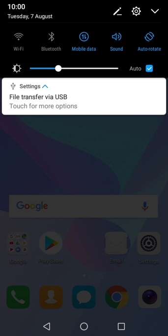 Press Touch for more options.