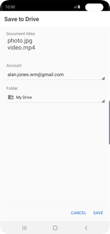 Press the field below 'Folder' and go to the required folder.