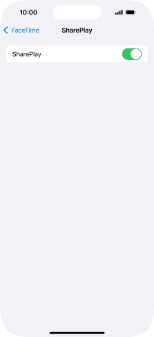 Press the indicator next to 'SharePlay' to turn the function on or off.