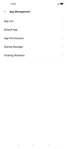Press App List.