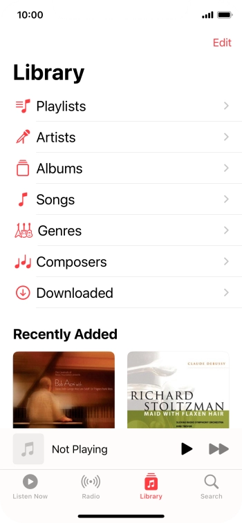 Press Playlists.