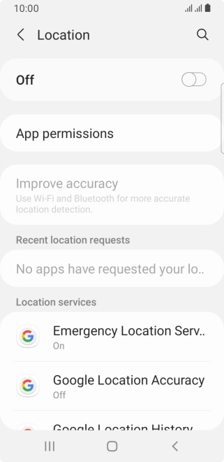 Press the indicator to turn the function on or off.