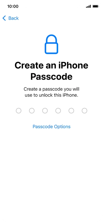Press Passcode Options. Press Passcode Options.