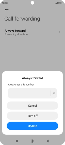 Press Turn off.