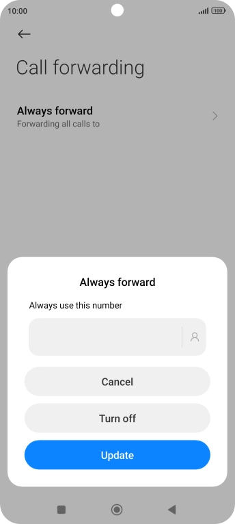Press Turn off.