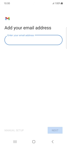 Press the field below 'Enter your email address' and key in your email address.