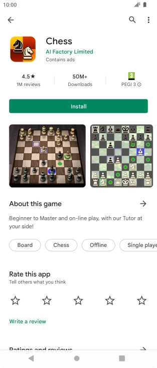 Press Install and follow the instructions on the screen to install the app.