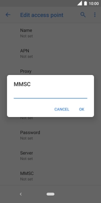 Key in http://mmsc.mms.o2.co.uk:8002 and press OK.