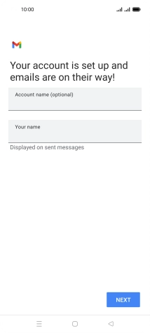 Press the field below 'Account name (optional)' and key in the required name.
