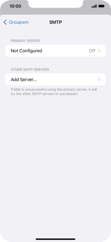 Press the field below 'PRIMARY SERVER'.