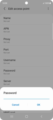 Key in p and press OK.