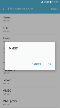 Key in http://mmsc.mms.o2.co.uk:8002 and press OK.