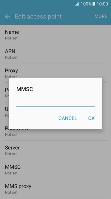 Key in http://mmsc.mms.o2.co.uk:8002 and press OK.