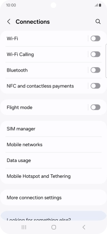 Press Mobile networks.
