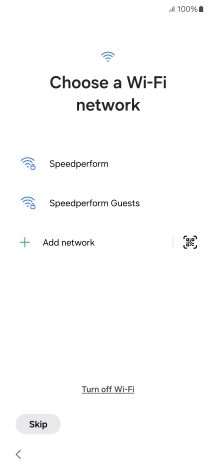 Press the required WiFi network.