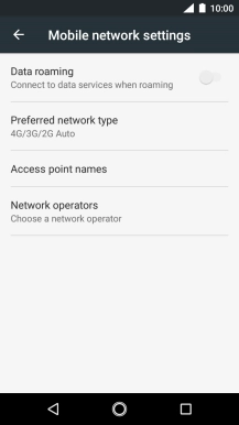 Press Preferred network type.