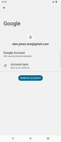 Press Account sync.