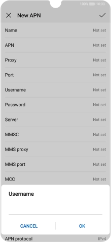 Key in o2wap and press OK.