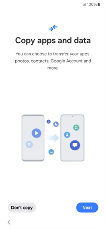 Press Don't copy and follow the instructions on the screen to finish the activation.