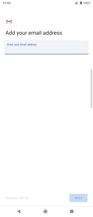 Press the field below 'Enter your email address' and key in your email address.