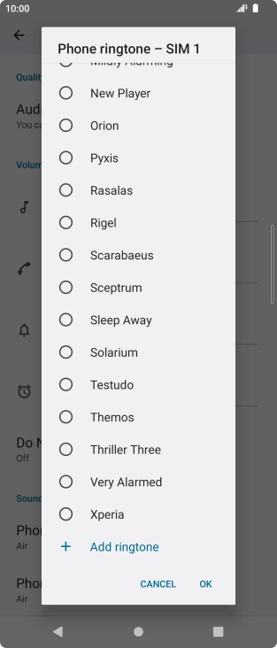 Press Add ringtone.