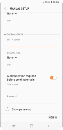 Press the drop down list below 'Security type'.