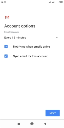Press the drop down list below 'Sync frequency'.