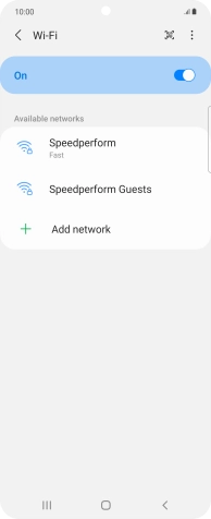 Press the menu icon.
