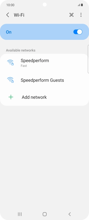 Press the menu icon.
