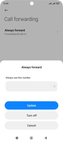Press Turn off.