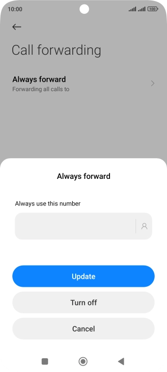Press Turn off.