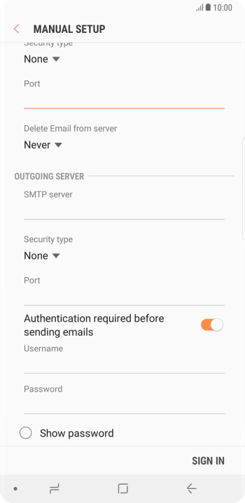 Press the drop down list below 'Delete Email from server'.