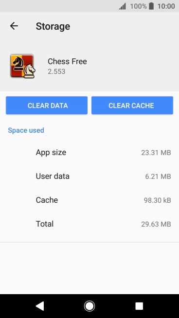 Press CLEAR CACHE.