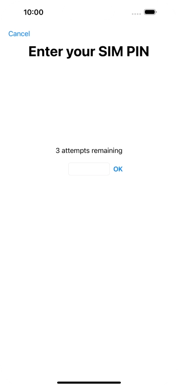 If your SIM is locked, key in your SIM PIN and press OK. The default SIM PIN is 0000.