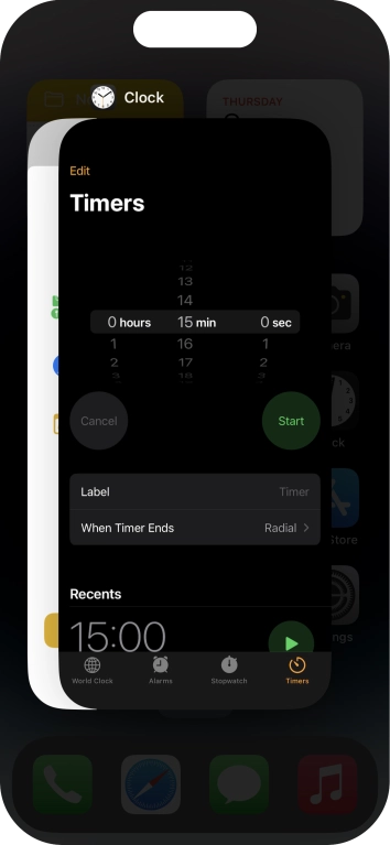 Slide upwards on the required application to end it. Slide upwards on the required application to end it.