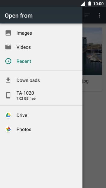 Press Images and go to the required folder.