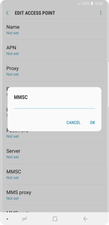 Key in http://mmsc.mms.o2.co.uk:8002 and press OK.
