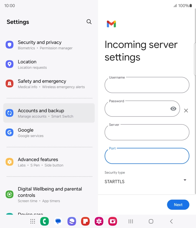 Press the drop down list below 'Security type'.