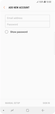 Press Email address and key in your email address.