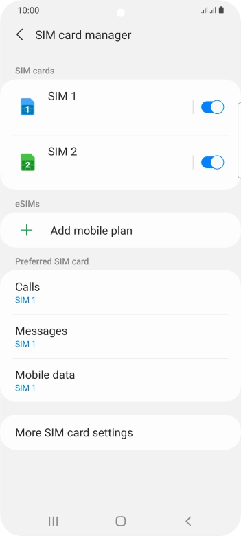 Press Add mobile plan.