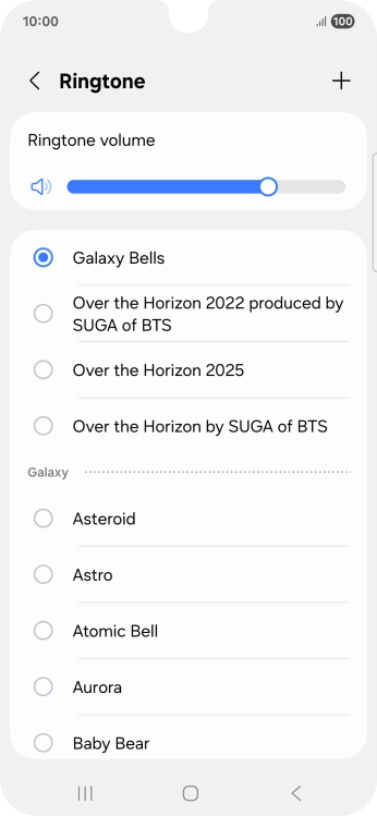 Press the required ringtones to hear them.